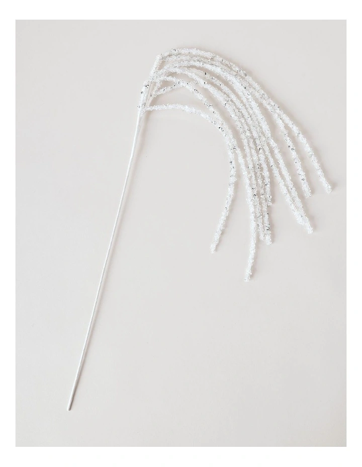 Luxe Christmas Plastic Ice Beaded Spray 76cm in Clear image 2