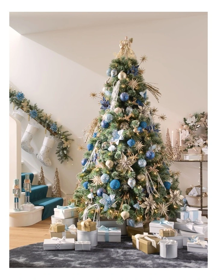 Luxe Christmas Plastic Ice Beaded Spray 76cm in Clear image 3