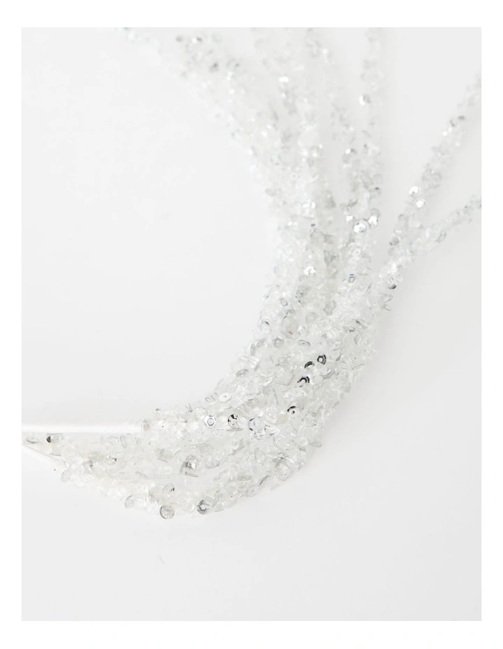 Luxe Christmas Plastic Ice Beaded Spray 76cm in Clear image 4