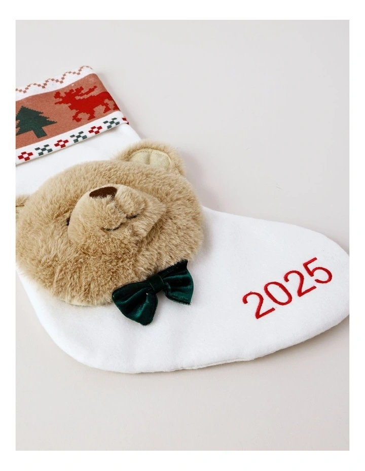 2025 Dawson Christmas Charity Bear Felt Stocking 42cm in Multi image 2