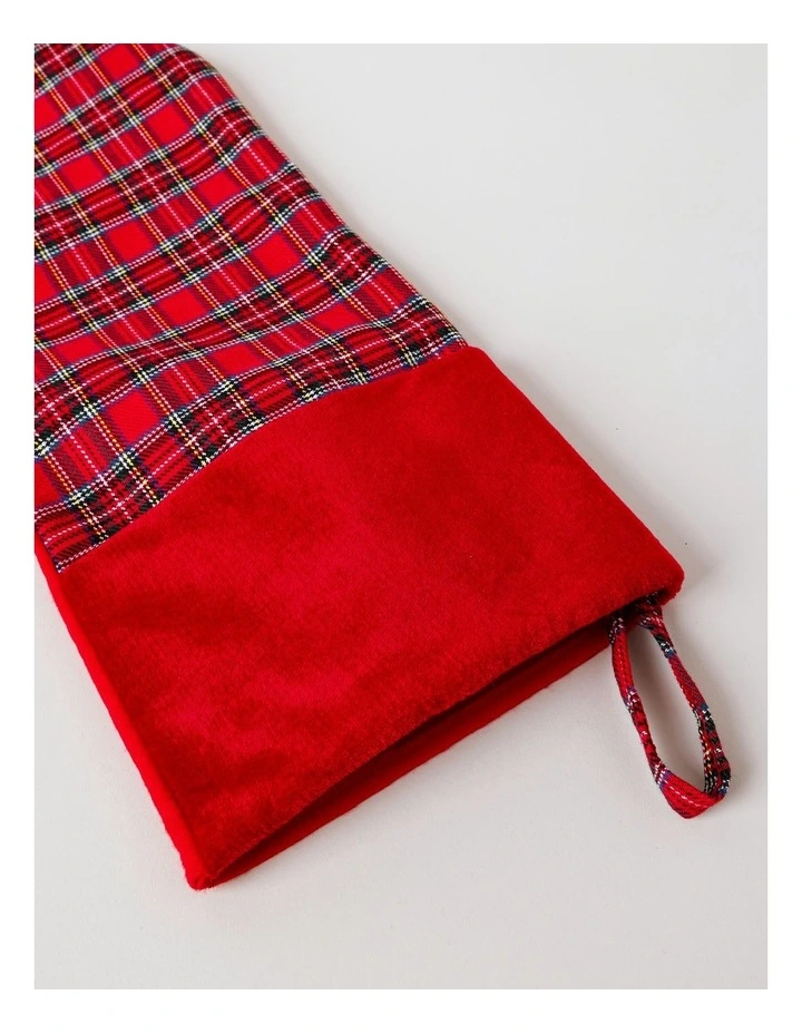 Heirloom Christmas Cuffed Tartan Stocking 44cm in Multi image 2