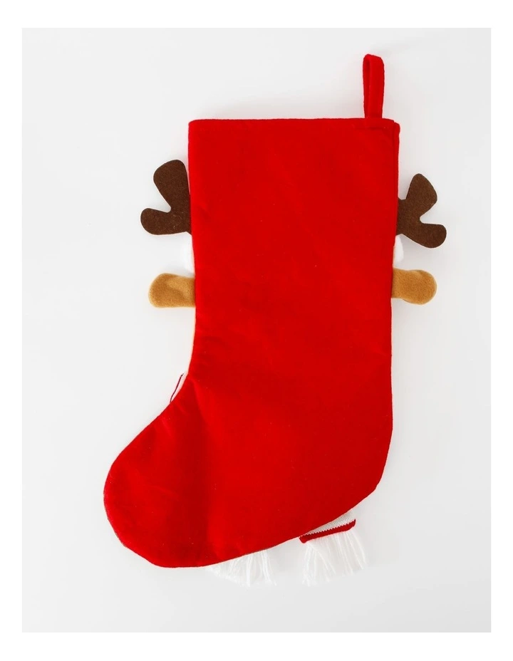 Candyland Christmas Plush Reindeer Stocking 42cm in Multi image 4