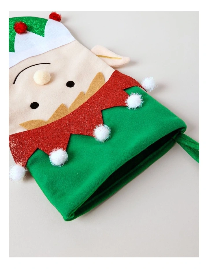 Candyland Christmas Plush Elf Stocking 43cm in Multi image 2