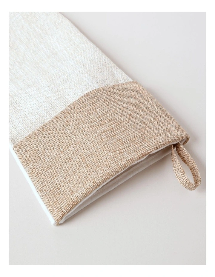 Eucalyptus Christmas Hessian withWhite Cuff Stocking 44cm in Natural image 2