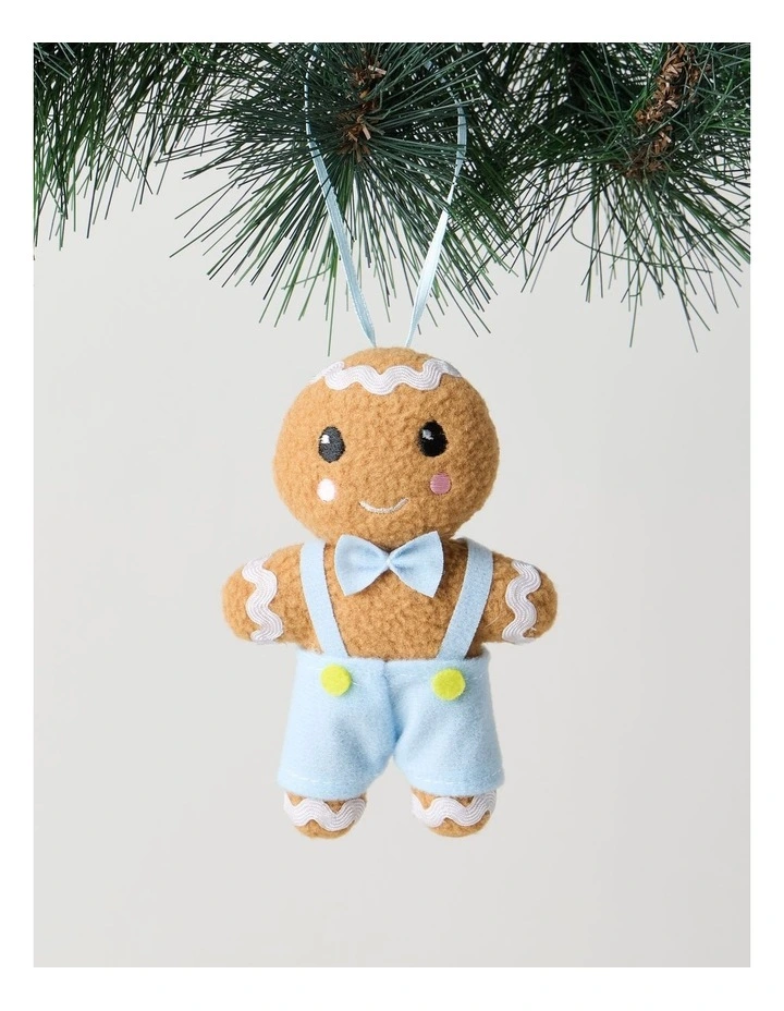 Nostalgia Christmas Assorted Plush Gingerbread Ornament 9cm in Multi image 3