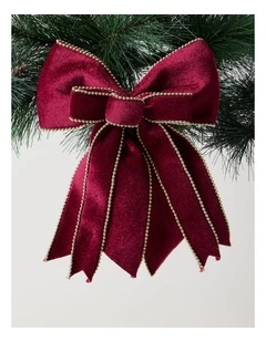 Heirloom Fabric Bow Clip in Red: 25cm