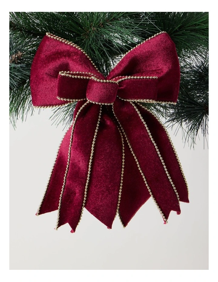 Heirloom Fabric Bow Clip in Red: 25cm image 1