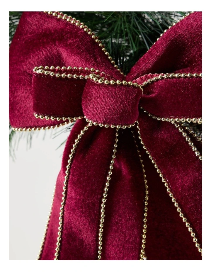 Heirloom Fabric Bow Clip in Red: 25cm image 2