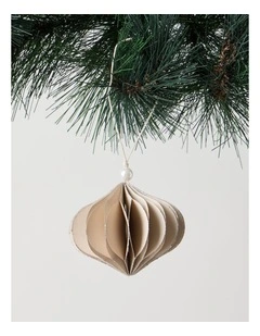 Eucalyptus Paper Ornament in Brown: 8cm
