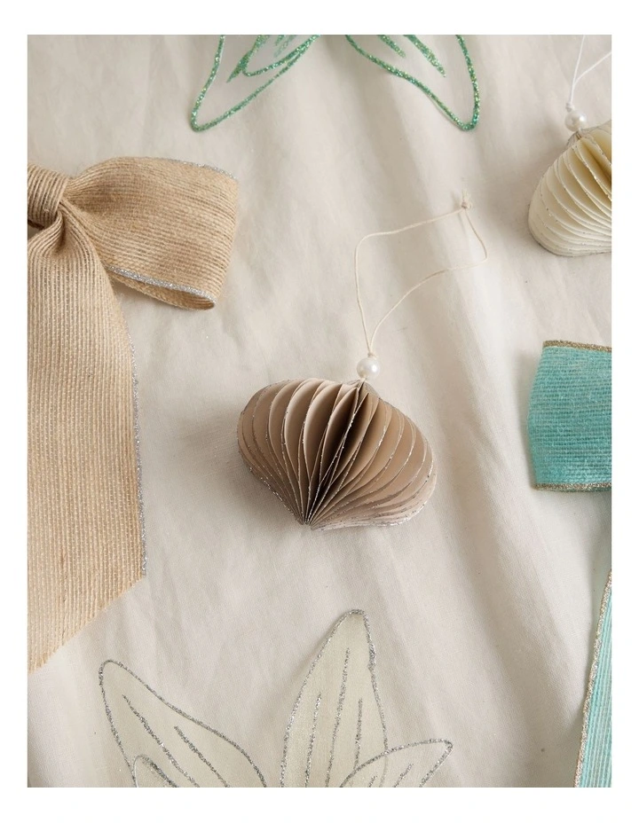 Eucalyptus Paper Ornament in Brown: 8cm image 3