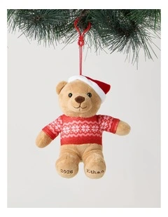 Ethan 2026 Charity Bear Fabric Hanging Plush in Red: 13cm