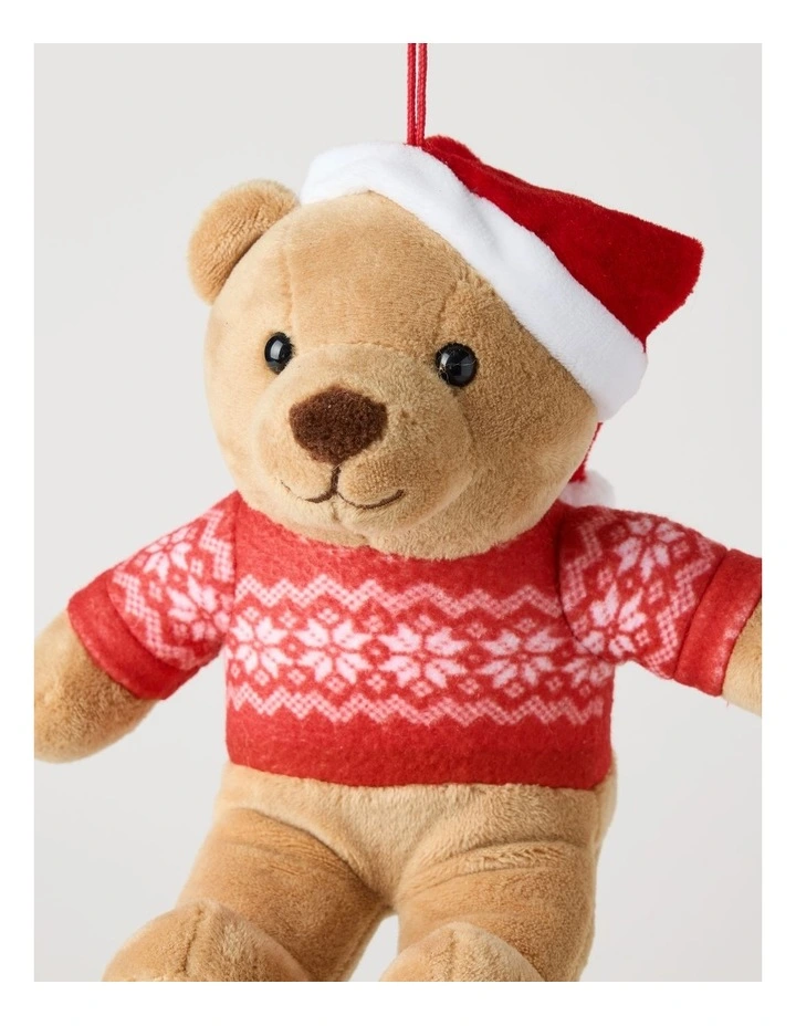 Ethan 2026 Charity Bear Fabric Hanging Plush in Red: 13cm image 2