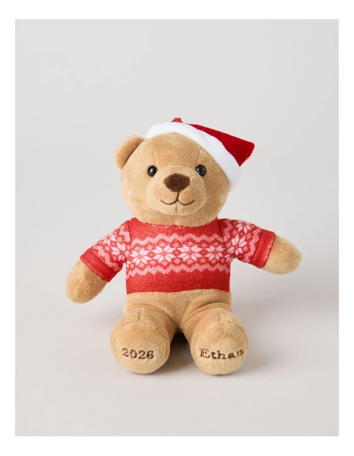 Ethan 2026 Charity Bear Fabric Hanging Plush in Red: 13cm image 3