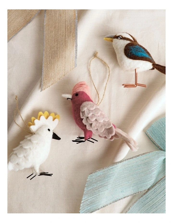 Eucalyptus Christmas Felt Galah Hanging Ornament image 3