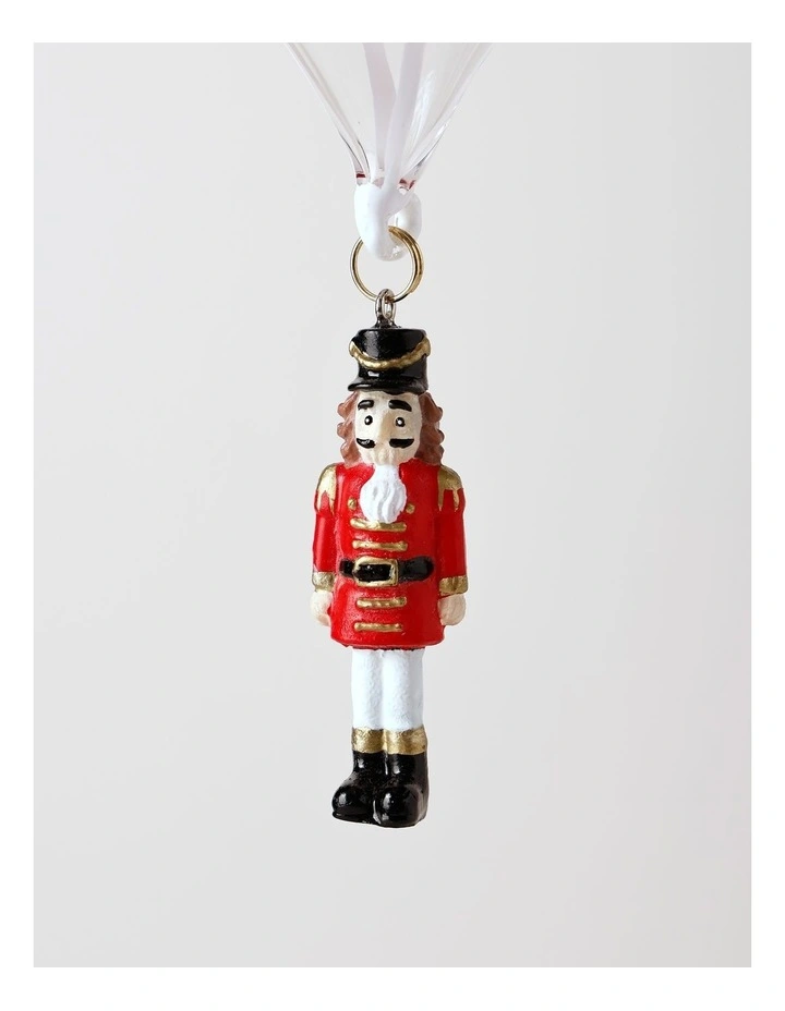 Heirloom Christmas Glass Hot Air Balloon withBasket 17cm in Red image 2