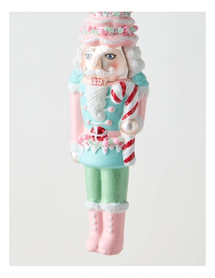 Nostalgia Christmas Glass Nutcracker Ornament 17cm in Multicolour image 2