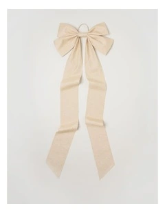 Eucalyptus Oversized Bow Tree Topper in Brown: 165cm