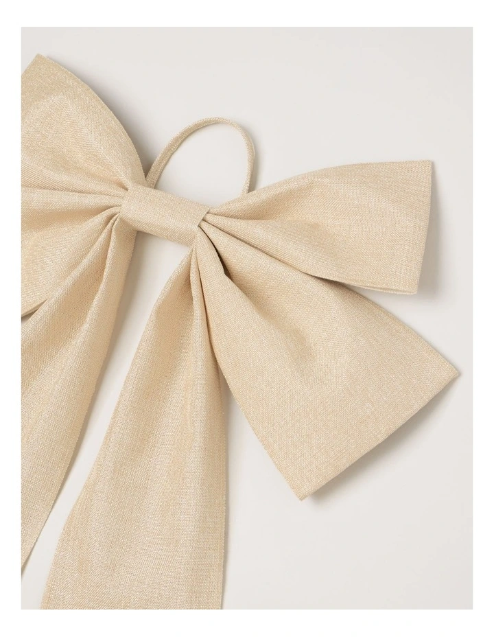 Eucalyptus Oversized Bow Tree Topper in Brown: 165cm image 3