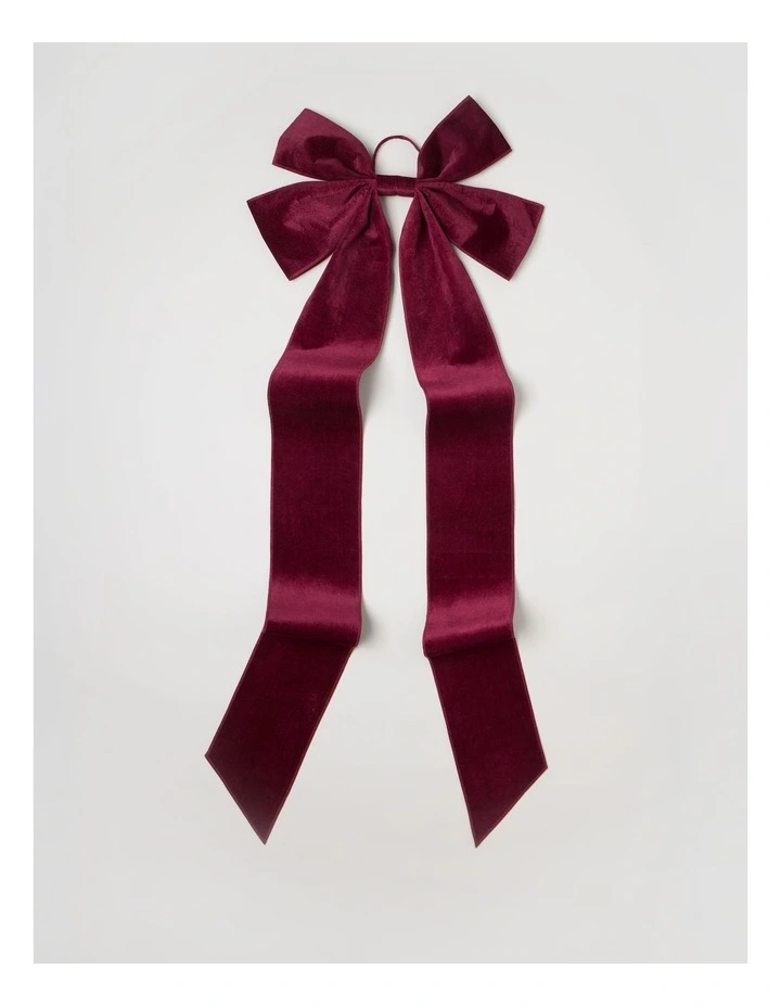 Heirloom Oversized Bow Tree Topper in Red: 165cm image 1