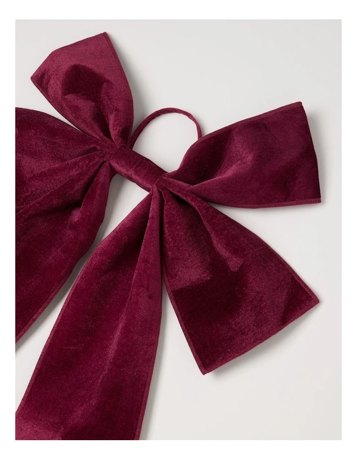 Heirloom Oversized Bow Tree Topper in Red: 165cm image 3