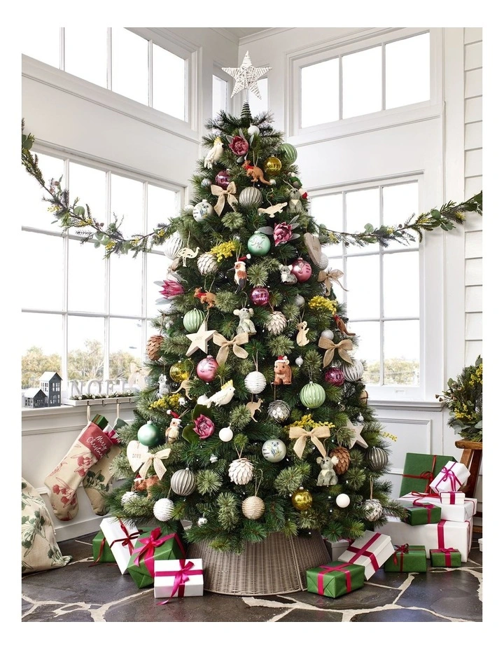 Eucalyptus Christmas White Faux Willow Star Tree-Topper image 5