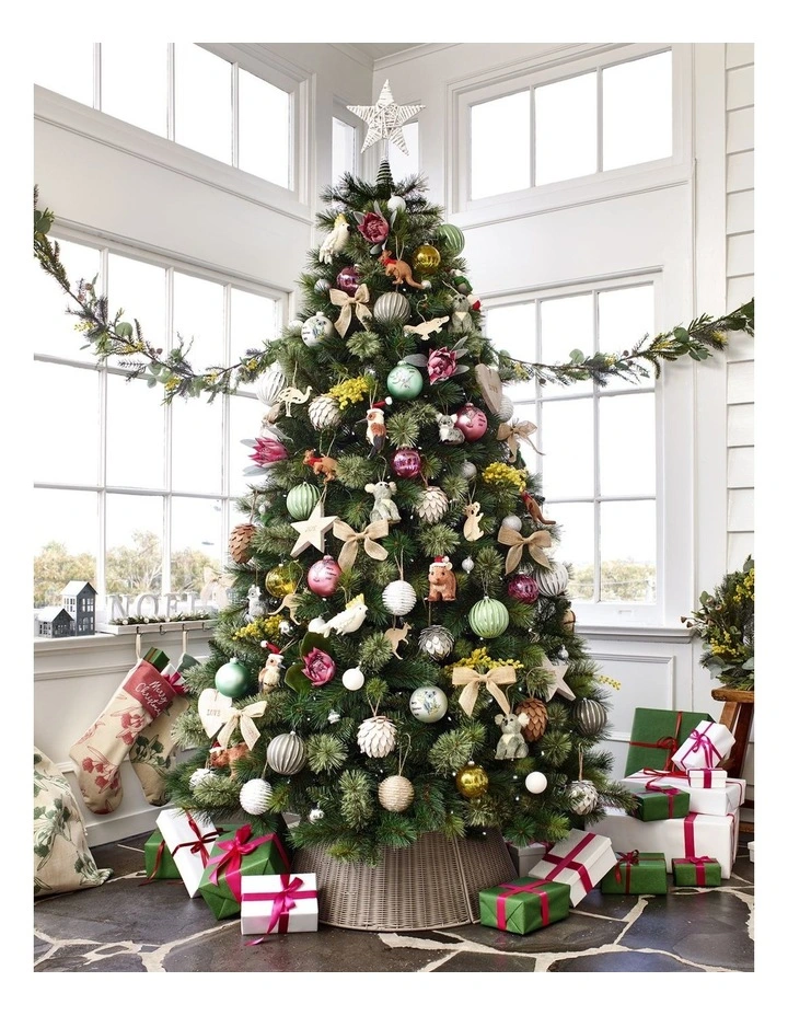 Eucalyptus Christmas White Faux Willow Star Tree-Topper 29cm image 6