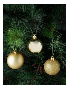 Heirloom Christmas 10pk Shatterproof Baubles 6cm in Gold