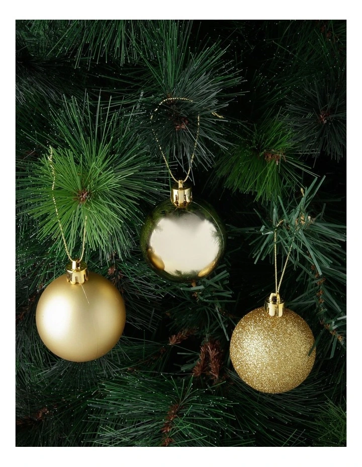 Heirloom Christmas 10pk Shatterproof Baubles 6cm in Gold image 1