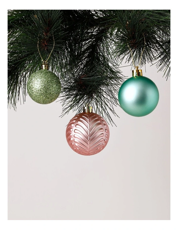 Candyland Christmas 100pk Shatterproof Baubles 5/6/7cm in Pastels image 2