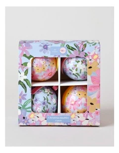 Art Series Morgan Jamieson Set of 4 Christmas Baubles 8cm in Multi