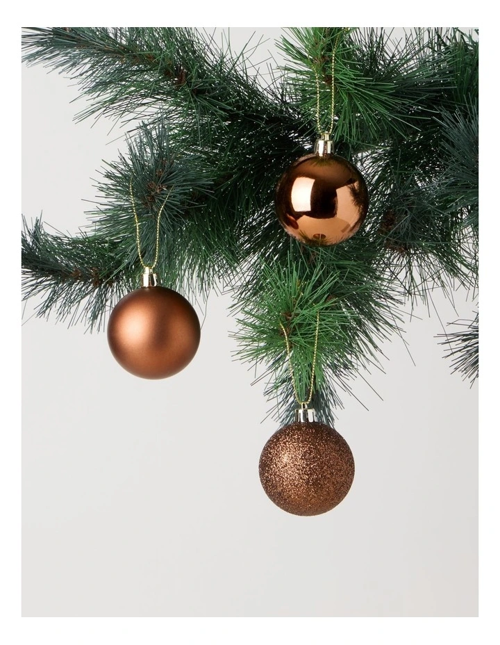Harvest Shatterproof Baubles 10pk in Brown: 6cm image 2