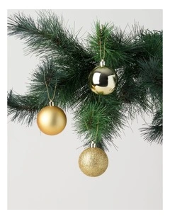 Heirloom Shatterproof Baubles 10pk in Gold: 6cm