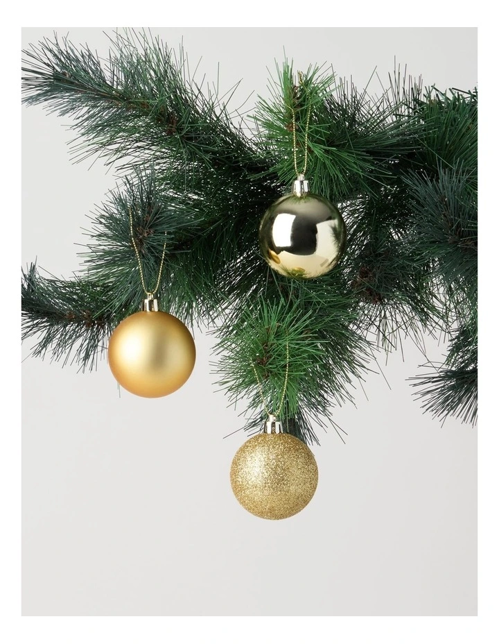 Heirloom Shatterproof Baubles 10pk in Gold: 6cm image 1