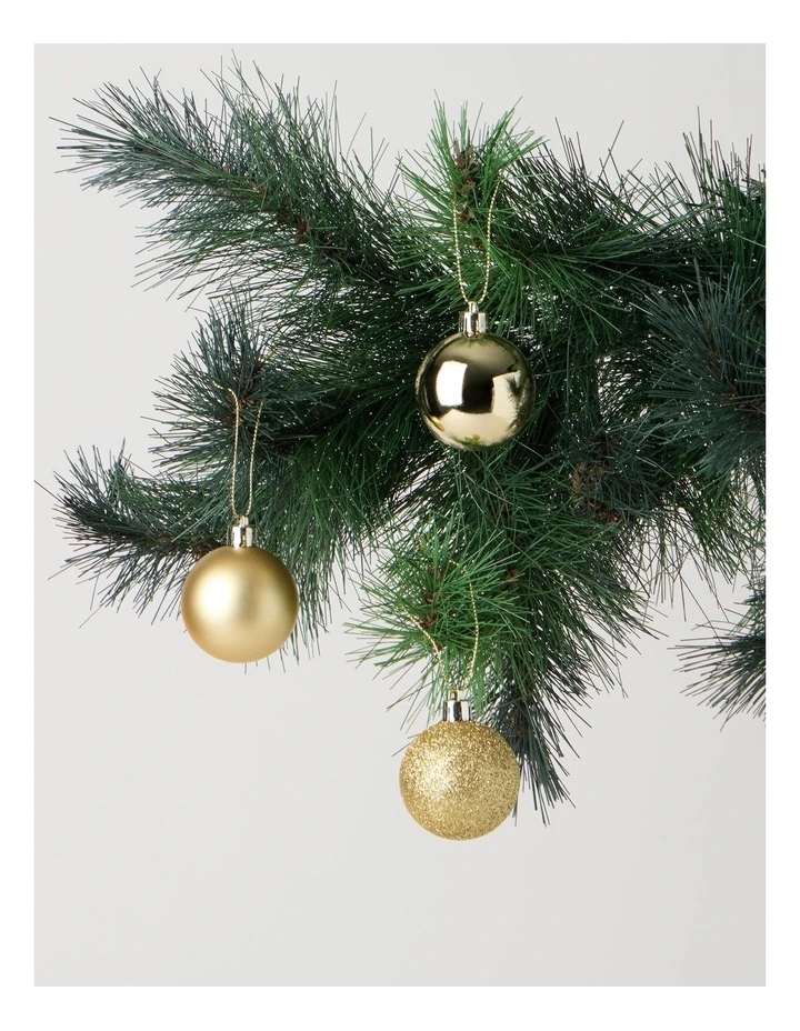 Heirloom Shatterproof Baubles 24pk in Gold: 5cm image 2