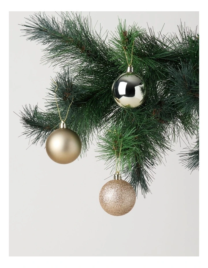 Luxe Shatterproof Baubles 10pk in Champagne: 6cm image 1