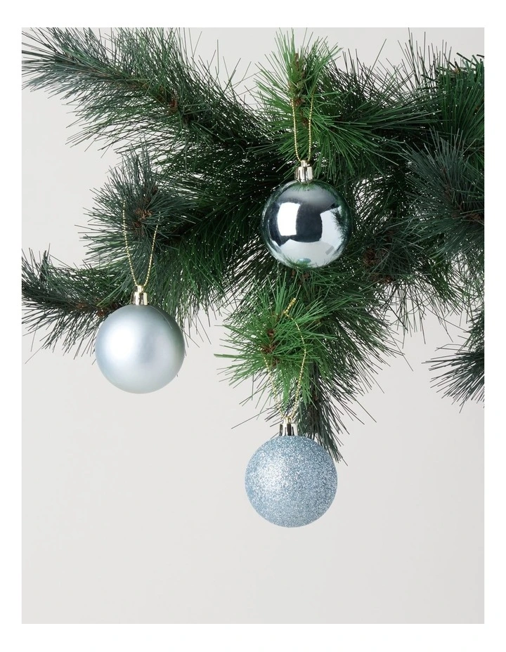 Luxe Shatterproof Baubles 10pk in Blue: 6cm image 2