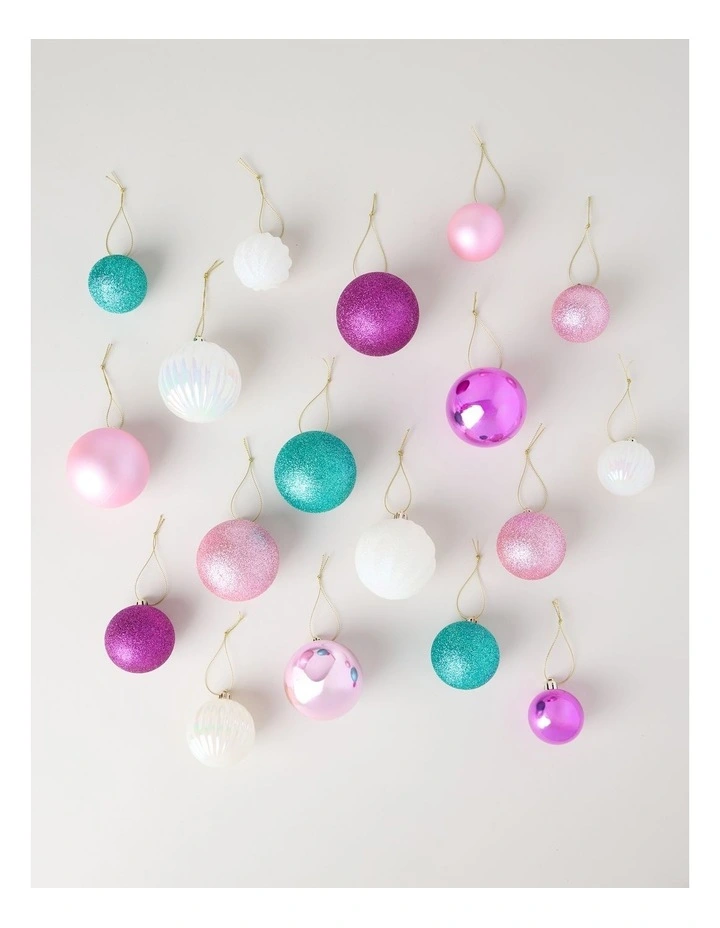 Nostalgia Shatterproof Baubles 100pk in Multi: 5/6/7cm image 2