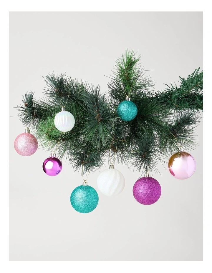 Nostalgia Shatterproof Baubles 100pk in Multi: 5/6/7cm image 3
