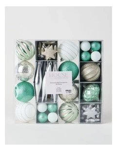 Eucalyptus Shatterproof Ornaments in Mixed Colours and Sizes: 50pk