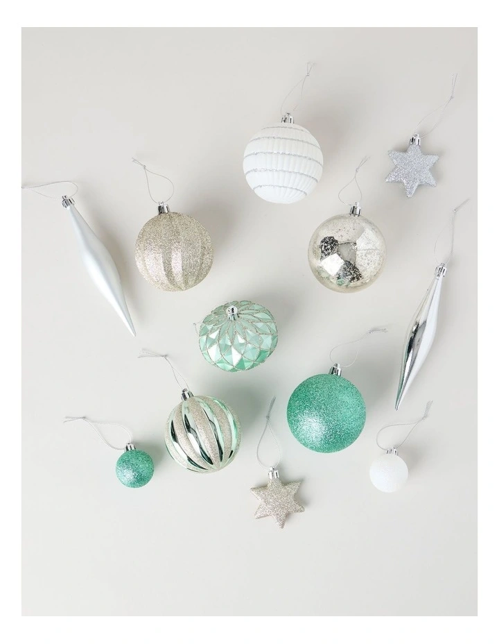 Eucalyptus Shatterproof Ornaments in Mixed Colours and Sizes: 50pk image 2
