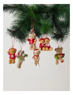 2026 Charity Bear 6pk Ornament Collection: 7/8cm