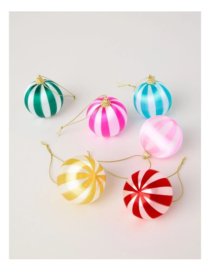 Satin Bauble 12pk in Multi: 6cm image 3