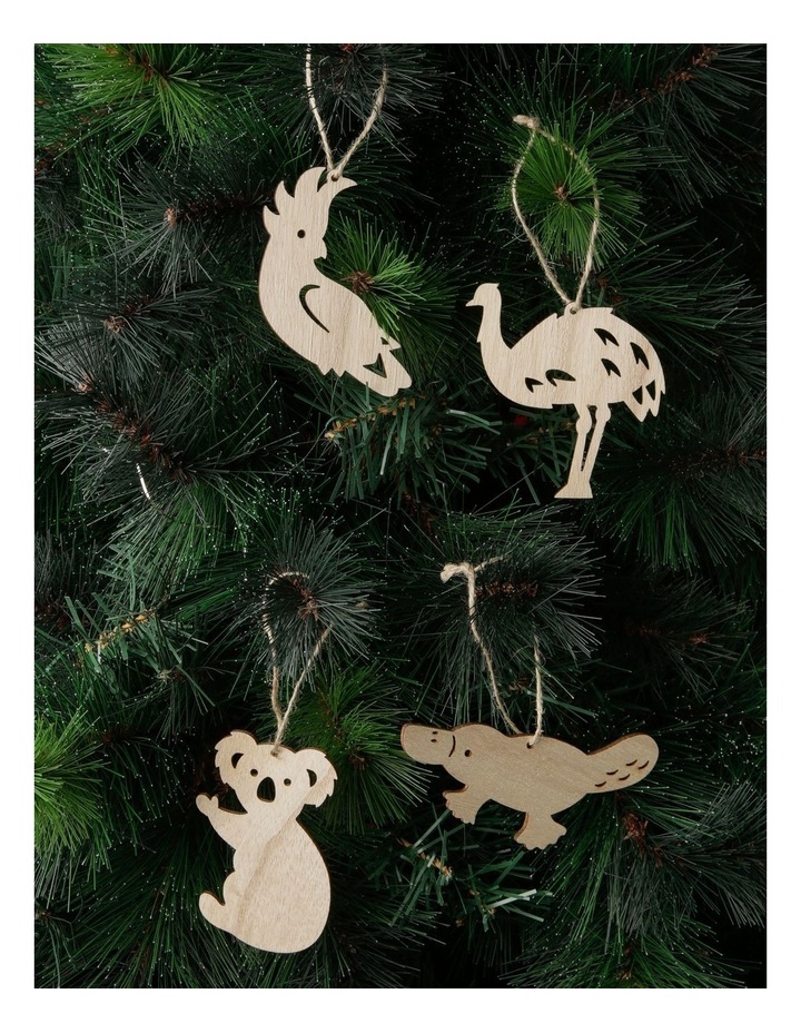 Australian House Garden Eucalyptus Plywood Koala Set Of 4 Wooden Australian Animal Ornament Natural 5 Cm Myer