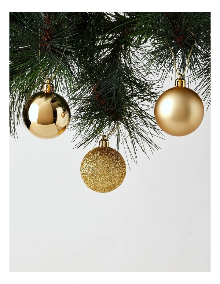 Heirloom Christmas 24pk Shatterproof Baubles 5cm in Gold image 2