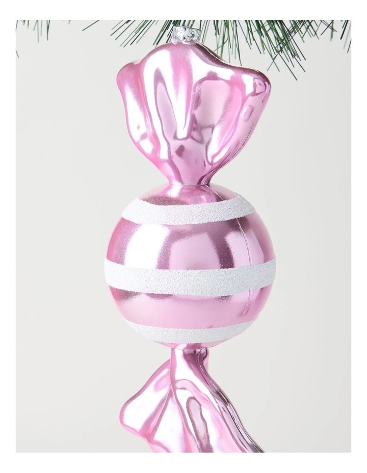 Nostalgia Christmas Plastic Candy Ornament 20cm in Pink image 2