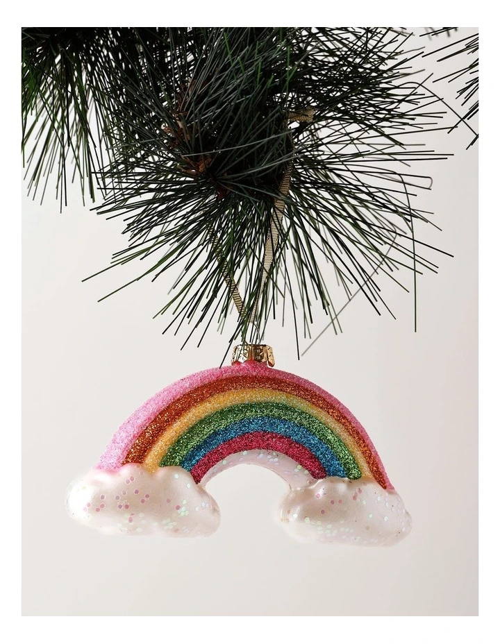 Candyland Christmas Plastic Rainbow Ornament 6cm in Multicolour image 1
