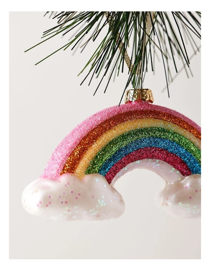 Candyland Christmas Plastic Rainbow Ornament 6cm in Multicolour image 2