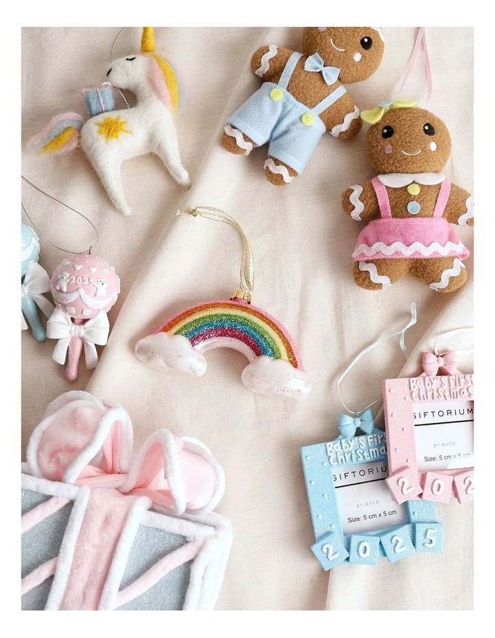 Candyland Christmas Plastic Rainbow Ornament 6cm in Multicolour image 3