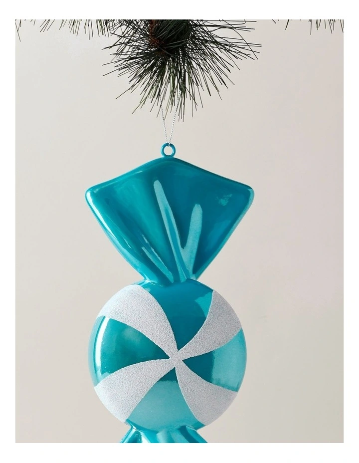 Candyland Christmas Oversized Plastic Candy Ornament 30cm in Blue image 1