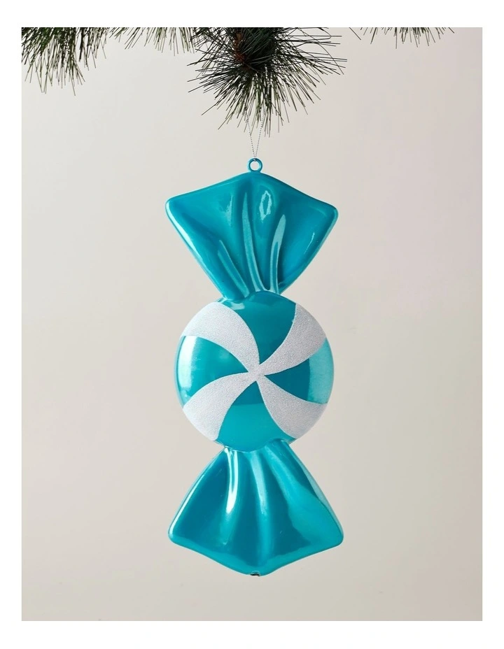 Candyland Christmas Oversized Plastic Candy Ornament 30cm in Blue image 2